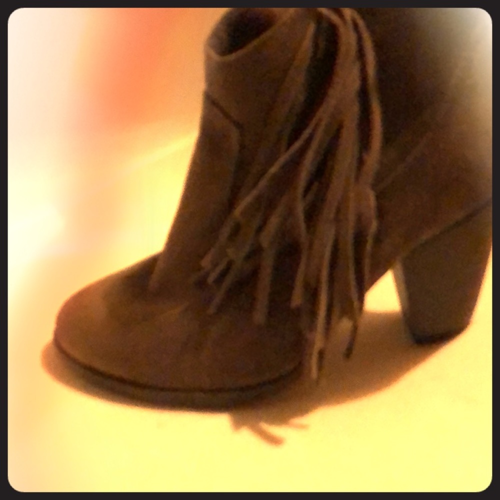 Booties with fringe